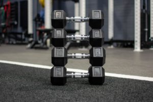 Weights stacked on top of each other