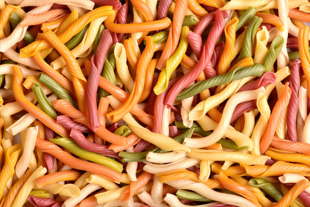 A,Background,Of,Colorful,Pasta,Textures,Close-up.,Colored,Natural,Pasta.